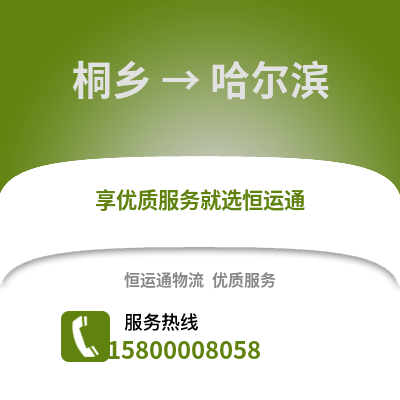 嘉兴桐乡到哈尔滨物流专线_嘉兴桐乡到哈尔滨货运专线公司