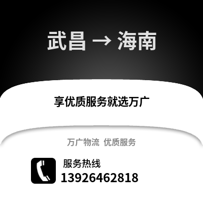 武汉武昌到海南物流专线_武汉武昌到海南货运专线公司