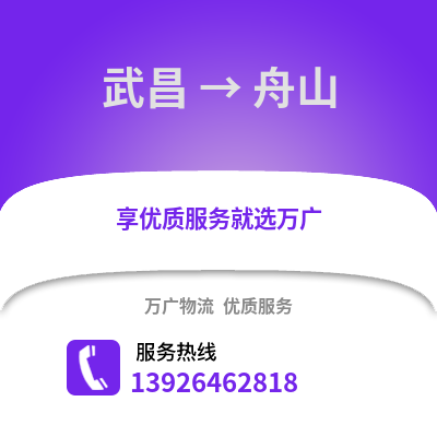 武汉武昌到舟山物流专线_武汉武昌到舟山货运专线公司